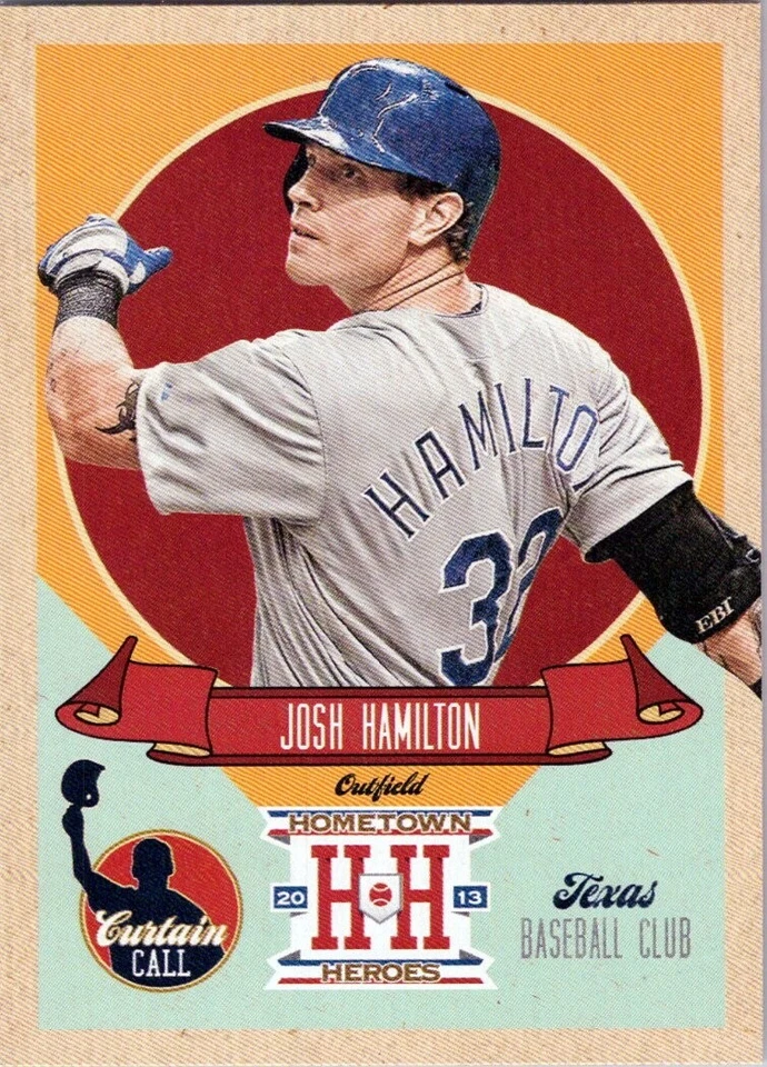2013 Hometown Heroes Curtain Call #4 Josh Hamilton Texas Rangers - Image 1 of 2