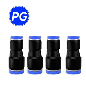 Pneumatic Push In Fitting Air Water Pipe - Straight Reducer 4-6-8-10-12-14-16mm - Picture 1 of 13