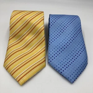 NEW BIJOUX TERNER MEN'S  TIE 100% SILK MADE IN CHINA Both ties - Picture 1 of 7