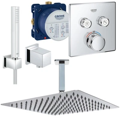Unterputz Duschsystem, Kopfbrause 300 x 300 mm, Grohe SmartControl, Regendusche - Bild 1 von 4