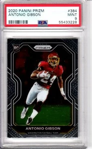 2020 Panini Prizm 384 Antonio Gibson PSA 9 Mint Redskins WFT - Picture 1 of 1