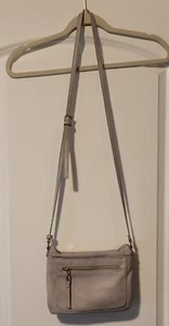 Miztique Cross Body Bag Grey/Taupe/Beige Zip Pockets See Pictures - Picture 1 of 5