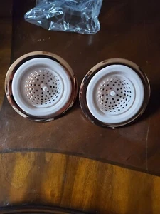 Pink & Rose Gold Sink Strainer - Set of Two, Silicone with Stainless Steel - Picture 1 of 7