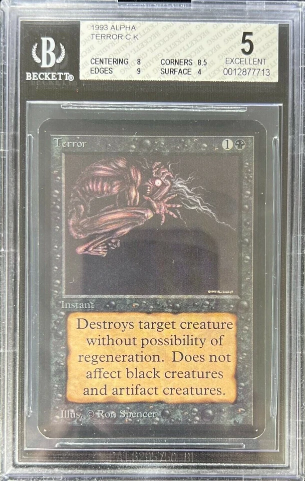 = Terror (Alpha) = BGS 5  MTG Magic the Gathering - Image 1 of 1