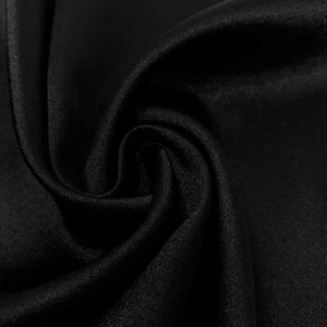 Charmeuse Satin Fabric Stretch | 58" Wide | Silky, Bridal | By Yard Black - Picture 1 of 3