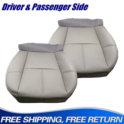 For 2007-2014 Chevy Suburban Tahoe Driver & Passenger Bottom Seat Cover Gray 833 - Image 1 of 4