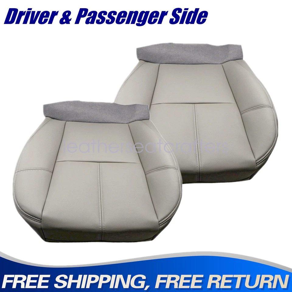 For 2007-2014 Chevy Suburban Tahoe Driver & Passenger Bottom Seat Cover Gray 833 - Imagem 1 de 4