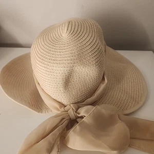 Ladies Backless Facesaver Sun Hat with Chiffon Scarf, Milani  Summer Hat  - Picture 1 of 16