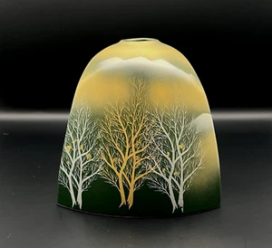 Vintage Kutani Yuho Ware Nine Spring Peaks Cold Ceramic Vase Japanese Rare Shape - Picture 1 of 8