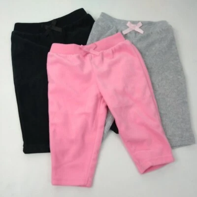 Calça de moletom Carters Simple Joys Bottoms 3-6M cinza rosa preta (lote 3) legging bebê - Imagem 1 de 4
