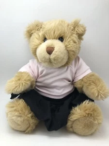 Build A Bear Classic Light Brown Shaggy Fur Bear Plush W/Outfit Pink Black Skirt - Picture 1 of 12