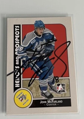 2008-09 ITG Heroes and Prospects John McFarland #52 Auto Autograph Signed - Image 1 of 4