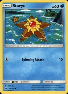 2x (SM04-015 PARALLEL FOIL) Staryu (C) Pokemon SM Crimson Invasion Card # 15 - Picture 1 of 1