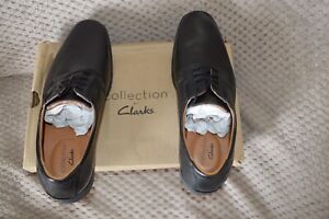 Clarks Tilden Plain Derby Leather Shoes.size 8.5