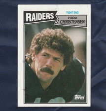 1987 Topps Todd Christensen LA Raiders #218 Sheldon Fighting Irish BYU Cougars