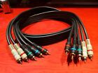 New Premium Component 6 ft Video Audio Cable 5 RCA to 5 RCA - gold plated