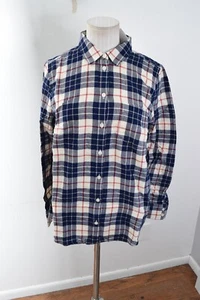 NEW J. Crew Factory Plaid Flannel Shirt Small Womens Blue Long Sleeve Factory - Picture 1 of 5
