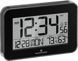 Marathon Crystal Framed Atomic Wall Clock - Black - Model CLO30060BK - Picture 1 of 2