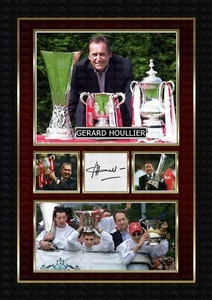 Gerard Houllier - Liverpool FC - ORIGINAL A4 signiert FOTODRUCK ERINNERUNGSSTÜCKE - Bild 1 von 8
