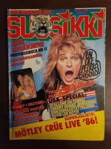 David Lee Roth, Mötley Crüe, KISS -Finland Magazine Suosikki No 8 1986 - Foto 1 di 14