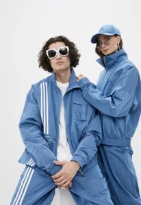 Size 2XL - Adidas X Ivy Park UNISEX NYLON TRACK JACKET, LIGHT BLUE. - Picture 1 of 8