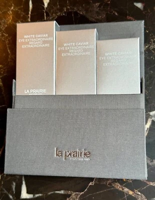 Ojo de caviar blanco La Prairie tamaño de muestra extraordinario (3 ml/0,10 fl) x3 con estuche Foto 1 de 4