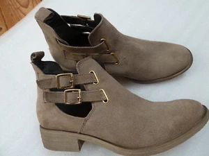 Gianni Gregori - Boots Stiefeletten Stiefel - Wild - Leder - Gr.38 - Farbe taupe - Bild 1 von 4