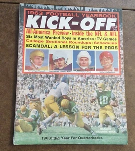 KICK -OFF Mag 1963 FOOTBALL YEARBOOK  BIG YEAR FOR QUARTERBACKS - Picture 1 of 2
