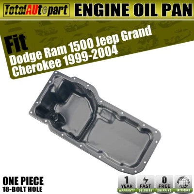 Pan de aceite del motor para Dodge Ram 1500 2002-2004 Jeep Grand Cherokee 1999-2004 4,7 L Foto 1 de 4