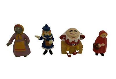Винтажный ЛОТ из 4 Фигурок Rhymekins Детская Рифма 1988 Сказка Шалтай ВОЛК - Изображение 1 из 4