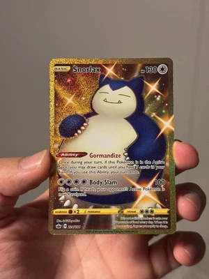 Pokemon Snorlax 224/198 Chilling Reign Gold Secret Rare Full Art Holo NM - Image 1 of 2
