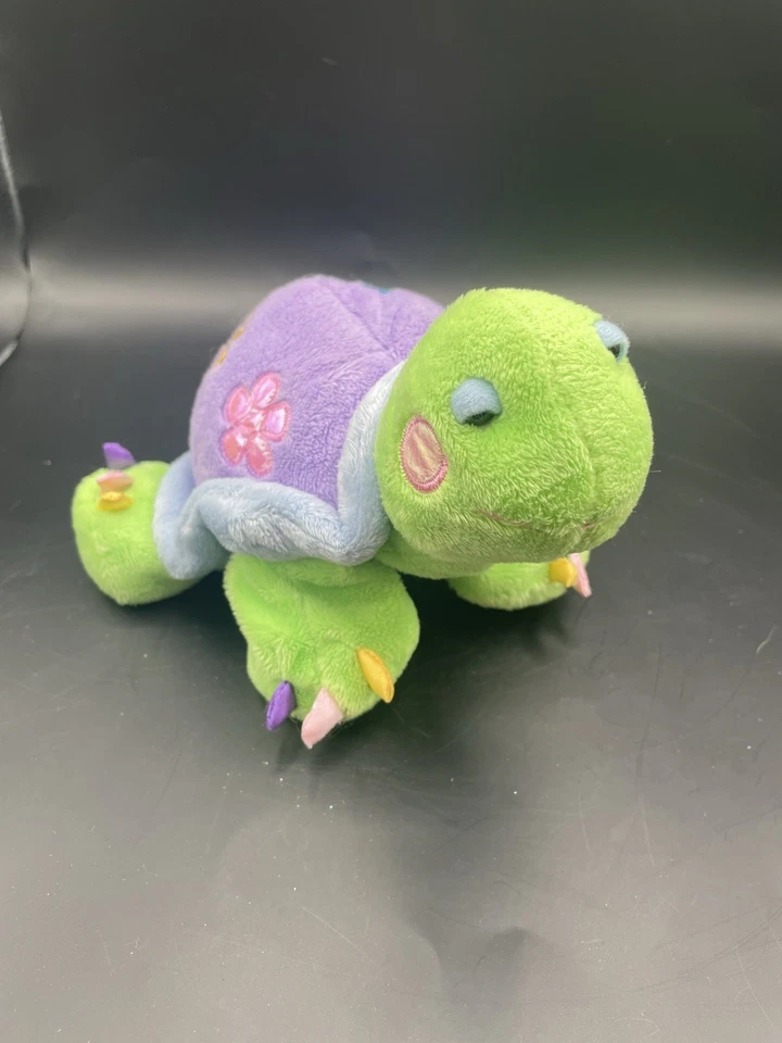 Rare Vintage 2000’s Ganz Webkinz Purple Daisy Tortoise Collectible Plush Turtle - Image 1 of 4