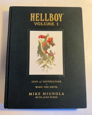 Hellboy Volume 1 Library Edition Very Good Seed of Destruction Wake the Devil - Image 1 of 4