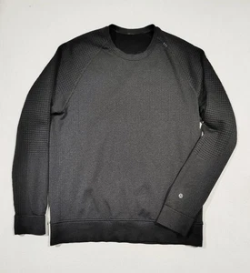 Lululemon Shirt Engineered Warmth Long Sleeve Crew Medium Black Performance - Picture 1 of 9