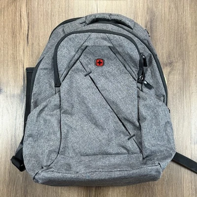 Wenger SwissGear Laptop Backpack Grey Heather Unisex Multi-Compartment Padded - Image 1 of 4