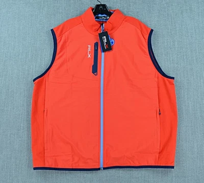 Chaleco RLX Ralph Lauren Para Hombre 2XL Rojo Golf Rendimiento Absorbente Cremallera Completa Nuevo con Etiquetas Foto 1 de 4