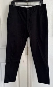 Zara Herren schwarz Stretch Taschen vorne flach Slim Fit Hose Größe 31x28 - Bild 1 von 4