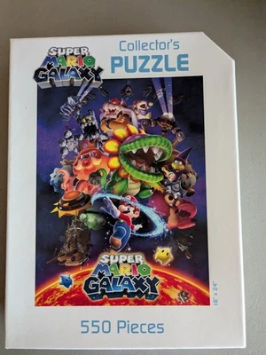 Nintendo Super Mario Galaxy 2010 Puzzle 550 Pieces 18" X 24" Sealed Bag - Image 1 of 4