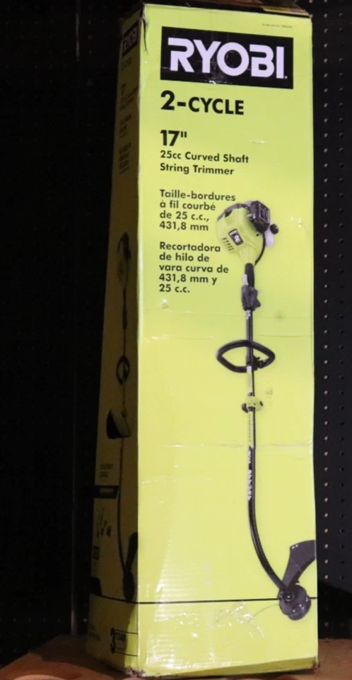 Ryobi 2-Cycle 25cc Gas String Trimmer 17” Curved Shaft Weed Eater Lawn Tool - Image 1 of 1