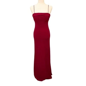 Vintage Michaelangelo Red Formal Gown Dress Size 4 | Spaghetti Straps 690C - Picture 1 of 11