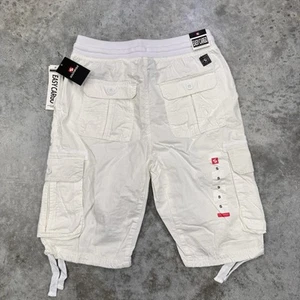 Southpole shorts mens Small Easy Cargo white y2k baggy hip hop Deadstock NWT - Picture 1 of 7