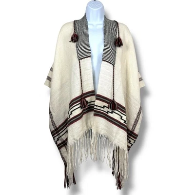 Suéter Ulla Johnson Feminino O/S Sacha Ética Estampa Tribal Bebê Alpaca Envoltório Kimono - Imagem 1 de 4