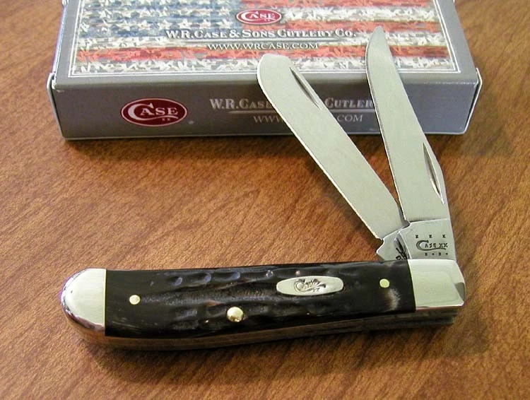 CASE XX New 65016 Buffalo Horn Handle 2 Blade Mini Trapper Knife/Knives - Image 1 of 1