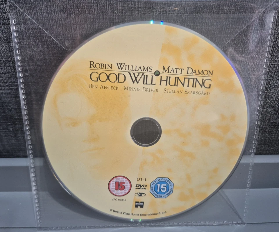 Good Will Hunting DVD Robin Williams, van Sant, Disc Only In Plastic Sleeve  - Image 1 of 1