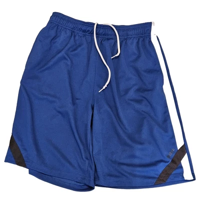 Reebok Shorts Mens Size Medium Blue Polyester Gym Jogging Drawstring  - Image 1 of 4