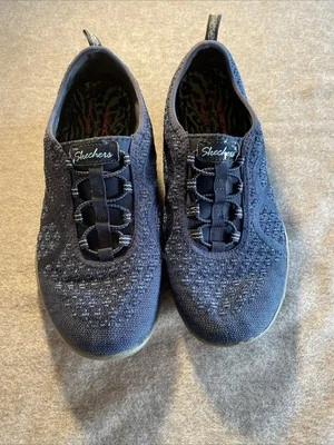 SKECHER Cooled MEMORY FOAM Relax Fit Sz 8 Blue Slip On - Image 1 of 4