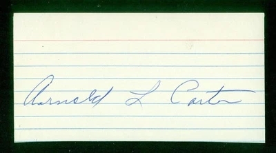 448, Arnold Carter, Original Signed/Autograph, Index Card, Reds, "1944-45" - Image 1 of 4