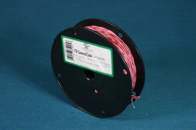 WIRE GENERAL CABLE 2PR 24 AWG 600 FOOT ROLL 2114355 REW/WHITE WHITE/RED NEW - Image 1 of 4