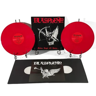 BLASPHEMY Fallen Angel of Doom Double LP Blood Upon Aztec Altar Etched Red Vinyl - Image 1 of 3