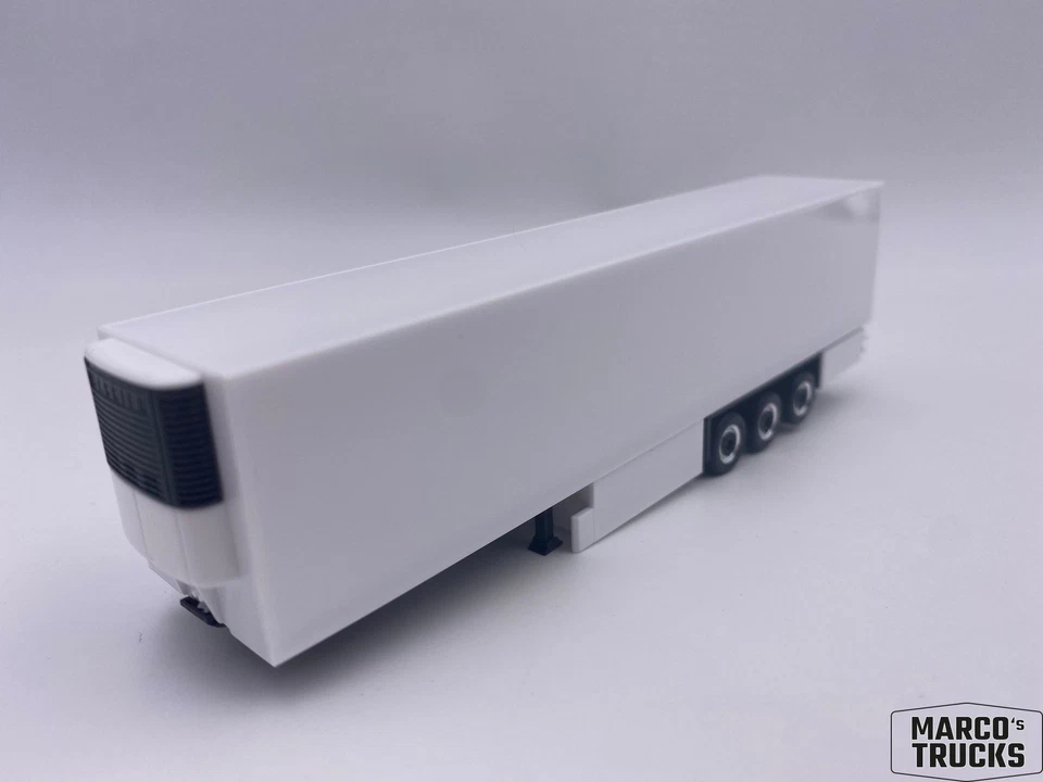 Remolque refrigerado Herpa blanco en blanco 630557 1:87/HS518 Foto 1 de 1
